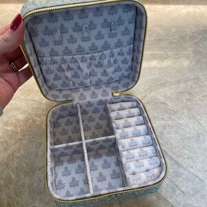 Morris & Co. Floral Blue Jewelry Box